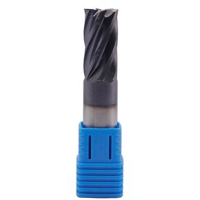 High Performance Solid Carbide End Mill - AlCrN Coated, Variable Helix, 6 Flute, Variable Geometry, 3/4" Cutting Diameter, 3/4" Shank Diameter, 1-1/2" Length of Cut, 4" Overall Length, Square End