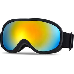 Ski Goggles OTG for Adult Women Men,Over wide Anti-Fog 100% UV Proof antiglare Snow/snowboard snowsports goggles
