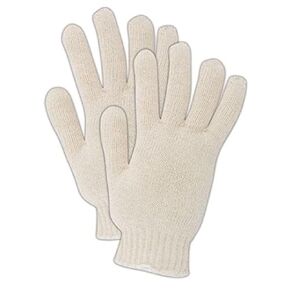 MAGID T143C KnitMaster Lightweight Color Seamless Knit Gloves, Cotton Poly Blend, Ladies (Fits Medium), Natural (Pack of 36)