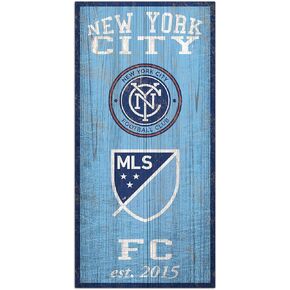 Fan Creations MLS New York City FC Unisex New York City FC Heritage Sign, Team Color, 6 x 12