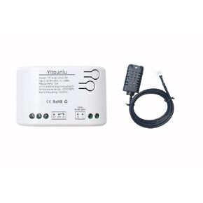 Tuya WiFi Intelligent Temperature and Humidity Sensor | 85-250V Dry Contact Relay | Real-Time Monitoring Intelligent Module | Compatible with Alexa Google