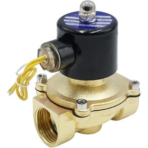1" Electric Solenoid Valve 110v/115v/120v AC Brass Normally Closed Gas Air Diesel Water NPT High Flow
