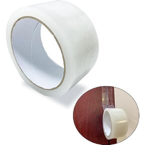Clear Window Seal Tape, Plastic Weather Door and Window Weather Stripping Tape, Window Insulation Sealing Film for Winter, 1.9IN*19Y, No Residue, Removes Cleanly