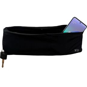 Koala Running Belt with 3 Adjustable Pockets & Sweat Resistant - Fanny Pack for Hiking, Running and all Outdoor Activities - Phone Holder for Running Money Belt (Black, Small)