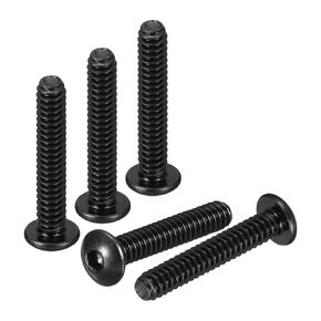 #6-32x3/4 Button Head Socket Cap Screws - 40Pack - Good for Road Bicycle, Mountain Bike, Auto, Motorcycle - 304 Stainless Steel Black Oxide - Hex Drive Fasteners