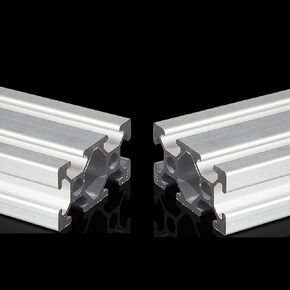 2 pack 2040 Aluminum Extrusion Profile Length 59.06 inch / 1500mm Silver, 20 x 40mm 20 Series T Type T-slot European Standard Extrusions Profiles Anodized Linear Rail Guide Frame for CNC