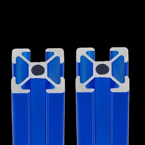 2 Pack 2020 Aluminum Extrusion Profile Length 47.24 inch / 1200mm Blue, 20 x 20mm 20 Series T Type T-Slot European Standard Extrusions Profiles Anodized Linear Rail Guide Frame for CNC