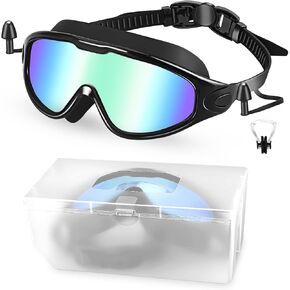 Swim Goggles Professional Anti Fog No Leaking UV Protection Wide View Swim Goggles for Women Men Adult Youth