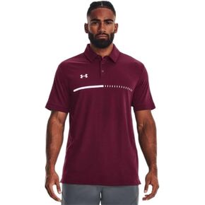 Under Armour Title Mens Short Sleeve Polo Shirt XS Maroon-White