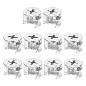 uxcell Cam Lock Nut for Furniture, 10pcs 14.6x11.3mm Joint Connector Locking Nuts Furniture Connecting Cam Fittings
