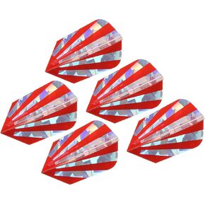 PATIKIL Slim Dart Flights, 5 Pack PET Unique Design Dart Accessories for Steel Tip Dart and Soft Tip Darts, Red