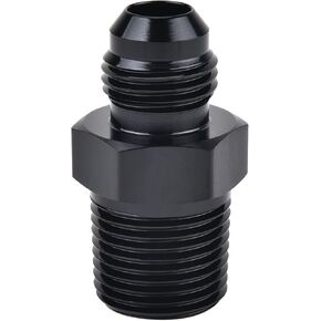 EVIL ENERGY 6AN Male Flare to 1/2" NPT Pipe Fitting Adapter Aluminum Straight Black