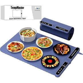 TempMaster Electric Food Warming Tray Mat for Keeping Dishes Warm - Perfect for Buffets & Parties (White)