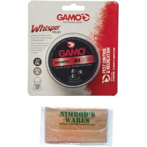 Nimrod's Wares Gamo Whisper Pellet .177 Cal. 150-pack 632272254 Bundle with Microfiber Cloth