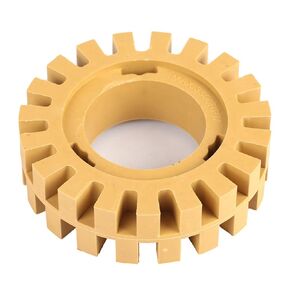 Rubber Wheel Eraser, 100mm 4in Serrated Rubber Grinding Wheel Grinding and Polishing Zigzag Teeth Shape Rubber Wheel, Flooring Adhesive Removers (4 Inches Hollow)