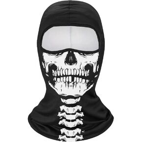 3D Balaclava Mask Full Face Mask Hood Mask Ghosts Skull Mask Men Women for Ski Hunting Motorcycle Cycling