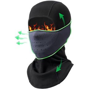 Winter Breathable Balaclava Face Mask, Moveable Design Ski Mask for Cold Weather Ski Snowboarding Working Men Women