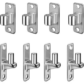 304 Stainless Steel Gate Hinges, Wall Mount Gate Hinge for Farm Gates, Fence Hinges with 5/8'' Heavy Duty Gate Hinge Set Capacity Up to 600lbs (Not Screws)- 4Pack (8pcs)