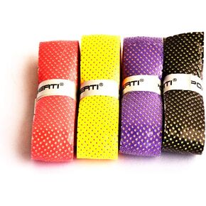 mike Tennis Racket Grip Series-Classic -Perforated Super Absorbent-Ultra Cushion Replacement Tennis Grip for Badminton,Squash, Baseball, Table Tennis,Bike and More Pack 4
