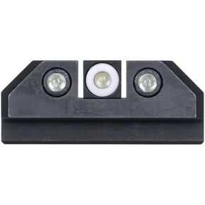 Night Fision Tritium Night Sight Set for CZ USA P-07/P-09 - White Front Ring, Black Rear Rings