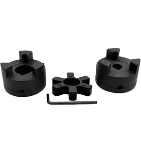 1/2" to 7/8" L095 Flexible 3-Piece L-Jaw Coupling Coupler Set & Rubber Spider for Log Wood Splitter,Multi-Flex Couplings L095-1/2-7/8