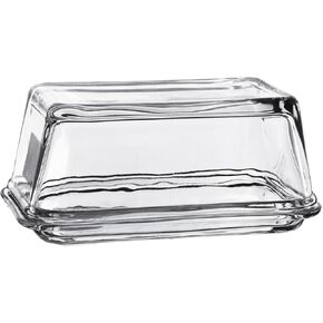 Fox Run Glass Butter Dish With Cover, For The Counter or Refrigerator