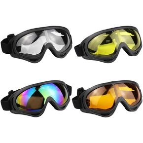 AOUTACC 4 Pack Ski Goggles UV400 Dustproof Protection Goggles for Tactical Motorcycle