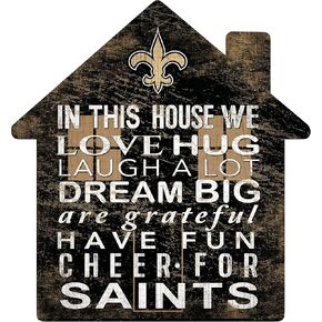 Fan Creations NFL New Orleans Saints Unisex New Orleans Saints House Sign, Team Color, 12 inch