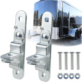 Heavy Duty Cargo Trailer Door Latch 2 Pack- Secure Trailer Lock Latch with Hasp - Durable Enclosed Trailer Latch for Cargo Doors (Comes with Anti-Theft Screws and Anti-Loose Nuts)