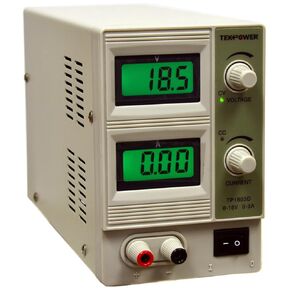 Tekpower HY-1803D Heavy-Duty Digital Variable DC Power Supply, 0-18 Volts @ 0-3 Amps