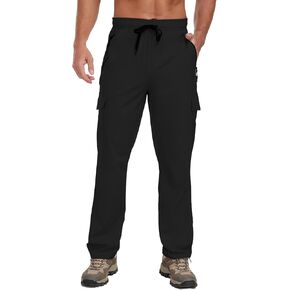 Hiking Pants Men Water Resistant Cargo Pants Lightweight Travel Pants with Zipper Pockets for Work Fishing Outdoor QYY24011