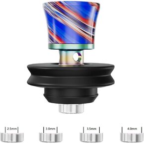 PEAK01 Pro Joystick Cap, Random Color Resin, colorful metal cap with four alloy tubes with inner diameters of 2.5mm, 3.0mm, 3.5mm, and 4.0mm