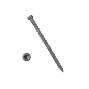 YYL Composite Decking Exterior Coated Wood Screw,#10x2-3/4,Star Drive Torx 20,Type 17 Slot Point, 350 Pack, Wood Screw,1 Free Bit Included (#10x2-3/4, Dark Gray, 350)