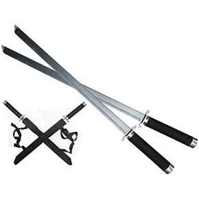 41.75" Dual Two Ninja Swords with X Back Harness Carrying Scabbard