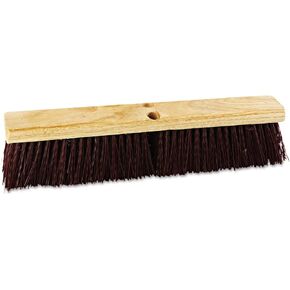 Boardwalk BWK20318 3 in. Heavy-Duty Polypropylene Bristles 18 in. Brush Floor Brush Head - Maroon
