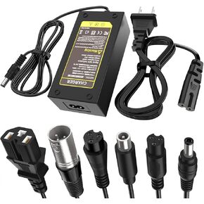 29.4V 2A Fast Charger 7 in 1 Plugs Universal for 24V 25.2V 25.9V 7S Lithium Batteries, Battery Charger Replacement for Razor, Jetson, Voyage, gotrax, ninebot