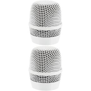 Milisten 2pcs Microphone Grille Metal Mesh Head Mic Grille Replacement Microphone Filters Mic Accessories Mic Grille Supplies Microphone Parts Phone Mic K100 Cordless Microphone Cover White