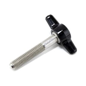 1/4"-28 x 1-1/2" Thumb Screw Stainless Steel - Black Tee Wing Plastic Knob - Fine Thread Thumbscrew - Length: 1.500" - Proudly Built in USA - Package of (4)