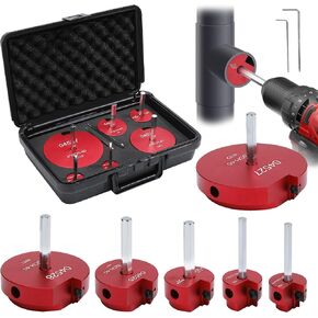 PVC Pipe Reamer, PVC Reamer, PVC Fitting Saver, Socket Saver, PVC Reamer Kit, Pipe Reamer Tool, Socket Saver Set for PVC Plumbing, Socket Reamer, PVC Drill, For Plastic Pipe, ABS, CPVC, 6 Piece Set