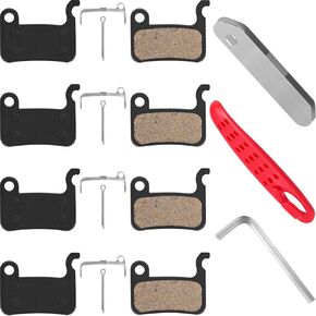 4 Pairs Bike Disc Brake Pads Compatible with Sram Brake Pads Compatible with Avid Elixir E1 E3 E5 E7 E9 ER XO XX DB1 DB3 DB5, Compatible with Nutt Hydraulic Disc Brakes(Style 2,Black)