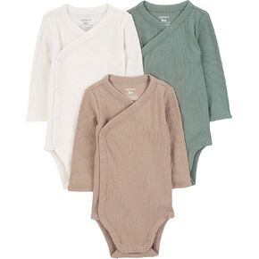 Carter's 3-Pack Side-Snap Little Baby Basics Bodysuit, (Boys)