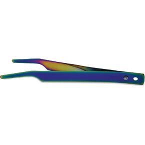 entomology forceps with precision points for a delicate entomology work. Flexible stainless-steel - Bendable (Rainbow Titanium)
