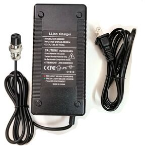 [Verified Fit] 52V Electric Scooter Charger 3-Prong, for Apollo 52V Phantom, Explore, Ghost/Yume Y10/ VSETT 9(NOT for 9+)/ Zero 8X 10 and More 52 Volt Scooter Battery Charger 58.8V 3A max