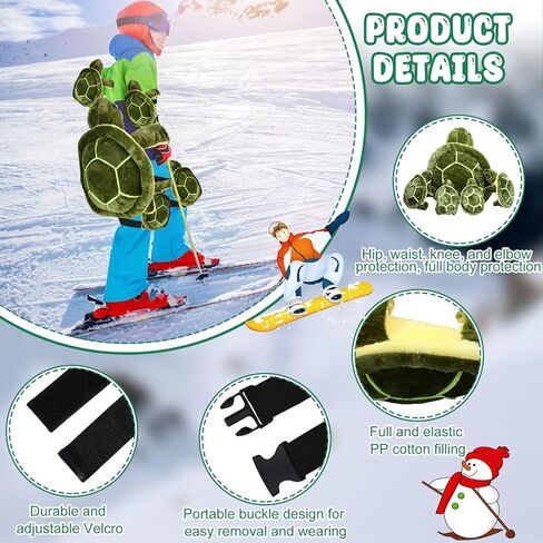 WETTARN 5 PCS منصات بعقب السلاحف الكبيرة للزحفات الجليدية اللطيفة سلحفاة سلحفاة ترس وقائية للتزلج على منصات مرفقة من سلحفاة ركبة السلحفاة للأطفال حماية في الهواء الطلق (أخضر) in Kuwait