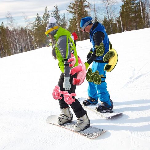 WETTARN 5 PCS منصات بعقب السلاحف الكبيرة للزحفات الجليدية اللطيفة سلحفاة سلحفاة ترس وقائية للتزلج على منصات مرفقة من سلحفاة ركبة السلحفاة للأطفال حماية في الهواء الطلق (أخضر) in Kuwait