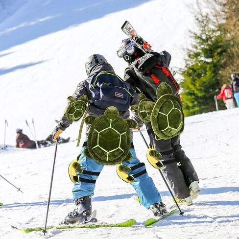 WETTARN 5 PCS منصات بعقب السلاحف الكبيرة للزحفات الجليدية اللطيفة سلحفاة سلحفاة ترس وقائية للتزلج على منصات مرفقة من سلحفاة ركبة السلحفاة للأطفال حماية في الهواء الطلق (أخضر) in Kuwait