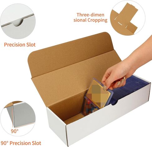 4-Pack • 3200-count Trading/Gaming Card Storage Box/Trading Card Storage Box/Card Storage Box Cardboard For Toploader Standard Card/Sports Game Card Collector Boxes in Kuwait