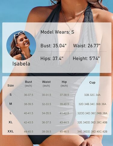 AI'MAGE Bathing Suit for Women Tummy Control Women's Sexy One Piece Swimsuit Adjustable Halter V Neck Swimwear for Women 2025 in Kuwait