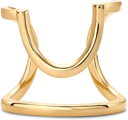 PAVOI 14K Gold Plated Manicure Nail Ring for Women | Adjustable Unique Fashion Statement Ring in Saudi Arabia