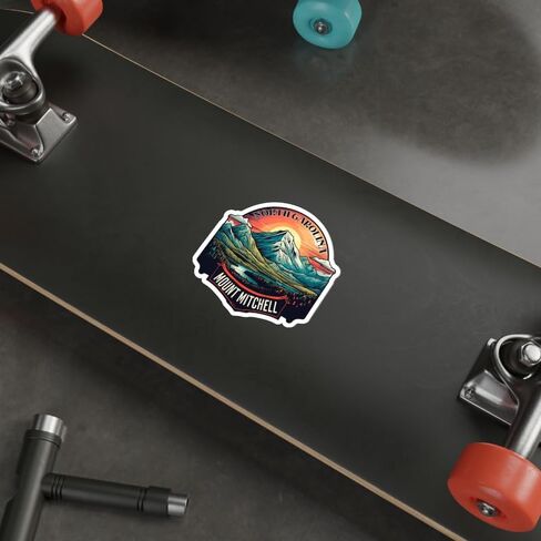 Mount Mitchell North Carolina Sticker Travelproofproof Heatbroof Decal Vinyl Small Materproof for Water Bottle Passport Passport Computer Computer Scarers Size 4 "ID44990 in Saudi Arabia